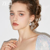 ZEGL冰晶蝴蝶耳环女2024新款爆款圆脸适合的耳钉高级感银针耳饰品 商品缩略图2