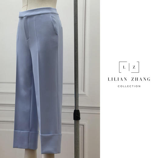 定制—治愈色系—极简九分筒裤-时尚宽松通勤直筒九分裤  2204006 商品图2