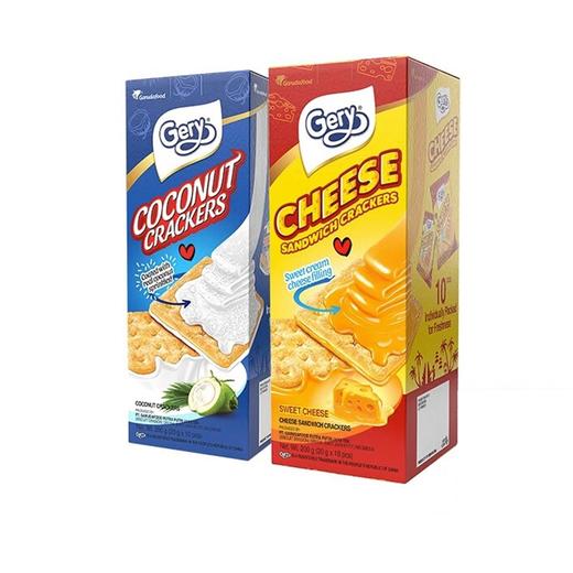 印尼Gery芝莉椰子味饼干/奶酪夹心饼干200g 一口下去香酥脆精心烘焙 057317/057316 商品图0