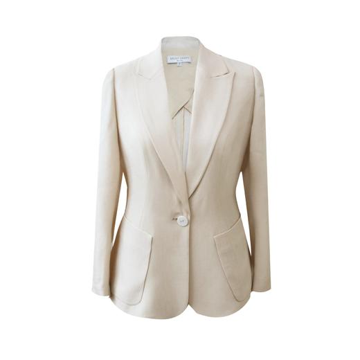 ELITE—清新淡雅风-百搭通勤一粒扣醋酸舒适亚麻西装外套 2105004 商品图0