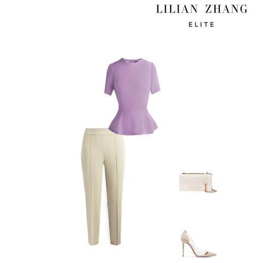 定制—极简风—ELITE 醋酸侧拉压线小脚裤显瘦通勤铅笔裤 1904017 商品图4