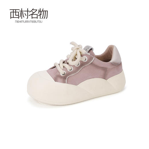 西村名物2024春季新品时尚休闲鞋气质百搭板鞋女厚底松软起司鞋T24AM11241 商品图1