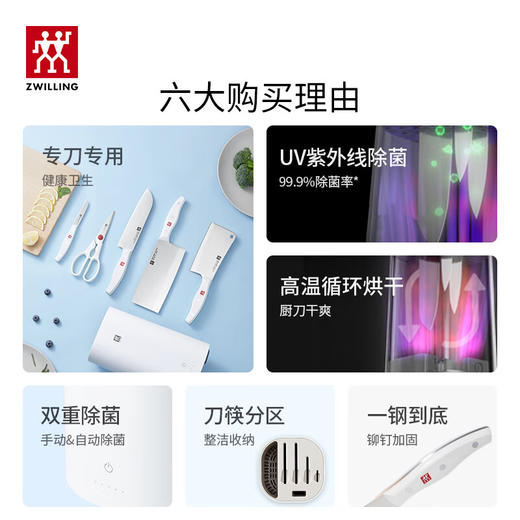 【德国双立人Pollux除菌刀具套装】组合珍珠白切菜刀家用全套厨房刀具 商品图2