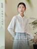 【年终特卖】熙世界国风禅意刺绣白色衬衫女2025秋款仙气新中式立领长袖衬衣 商品缩略图0
