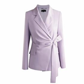 ELITE 设计感系带淡紫西装 - 系带显瘦设计师款西服外套  1805035