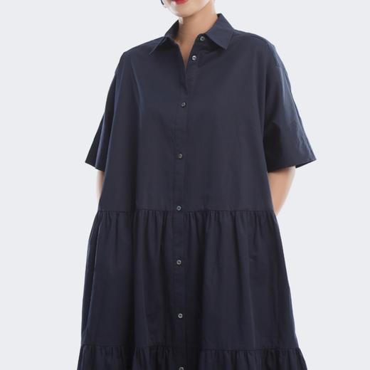 定制-衣橱挚爱-宽松舒适简约休闲通勤显瘦衬衫式连衣裙  2201026 商品图4