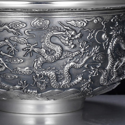 子佩集S999银【龙舞瑞云端】碗摆件【BX0080221】2401 商品图2