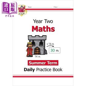【中商原版】英国原版CGP教辅 新版KS1数学日常练习书2年级夏季学期 New KS1 Maths Daily Practice Book: Year 2 Summer Term