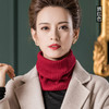 丁摩纯色套头围脖100%羊毛针织脖套护颈弹力坑条假领子AL1060 商品缩略图5