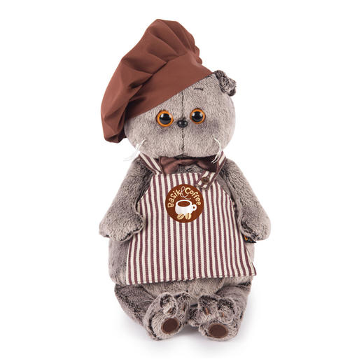 Budibasa 宝喜可猫+咖啡师服装，25CM (毛绒玩具)BUDCKS25-063 商品图0