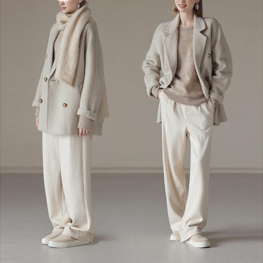 裁缝学苑AQ225宽松显瘦羊毛裤阔腿裤纸样女装直筒休闲裤子样板 商品图2