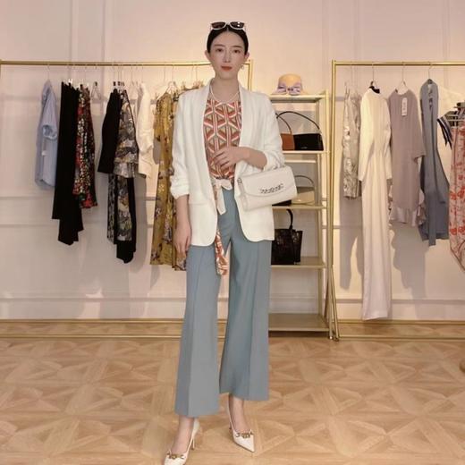 舒适松紧腰九分直筒裤通勤休闲显瘦春夏宽松垂感九分裤  2004001 商品图4