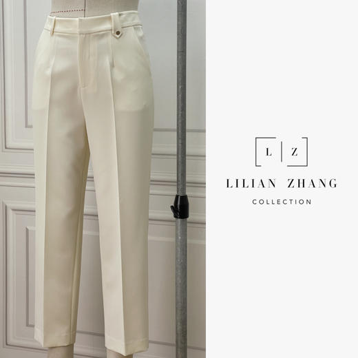 定制-舒适精简中高腰9分小脚裤显瘦时尚气质九分裤 2204002 商品图3