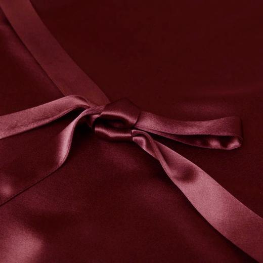 簇褶缎面长袖连衣裙、小众系带收腰  法式显瘦设计感时尚 1801055 商品图1