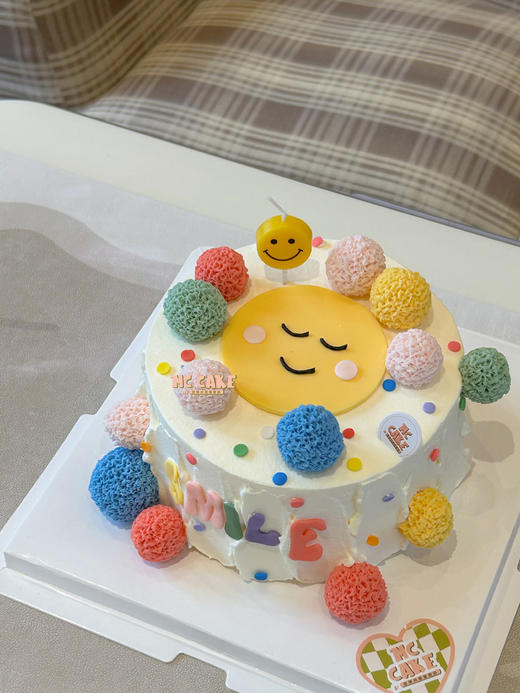 笑脸彩色球球蛋糕 商品图0