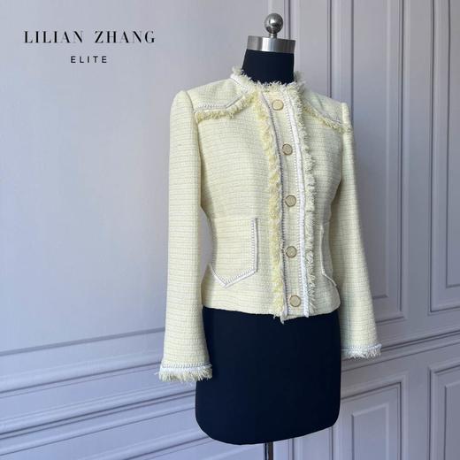 定制—Vintage—轻奢流苏单排扣暖色浅柔小香风短款外套  2105046 商品图1