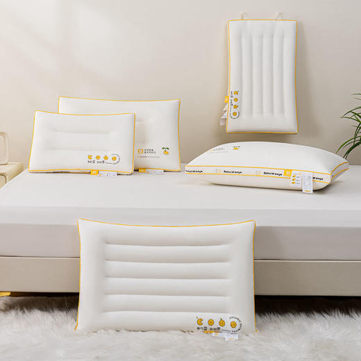 【品牌直发】加倍生活 全棉A类大豆纤维枕 低枕人的护颈枕芯  立体包边  五分区护颈椎助睡眠  商品图9