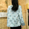 FLZD-A9629冬季新中式真丝提花棉服棉衣女新品国潮侧襟珠扣水貂毛外套女 商品缩略图2