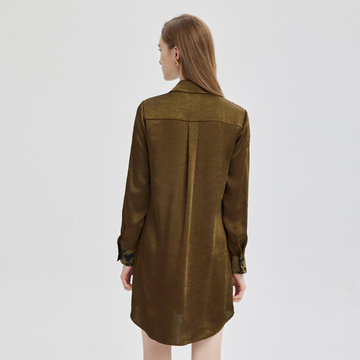 PE260斯尔丽2024春夏新款小众时髦假两件马甲配长衬衣 商品图1