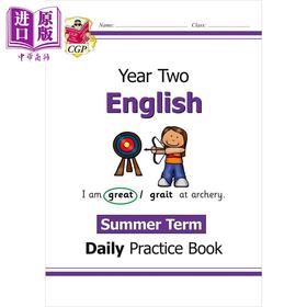 预售 【中商原版】英国原版CGP教辅 新KS1英语日常练习书 2年级夏季学期 New KS1 English Daily Practice Book Year 2