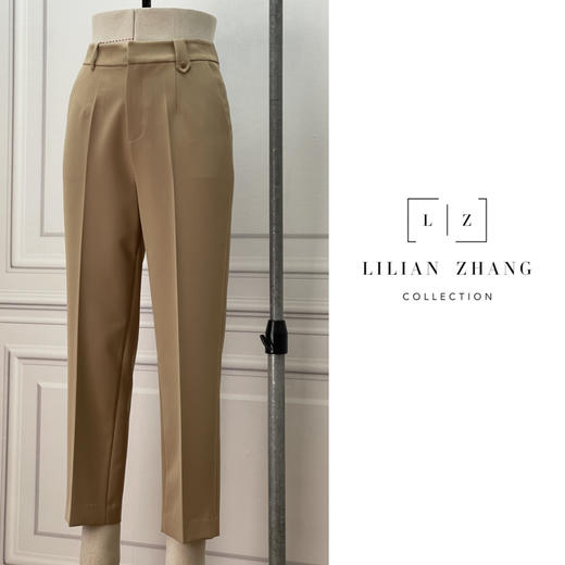 定制-舒适精简中高腰9分小脚裤显瘦时尚气质九分裤 2204002 商品图0