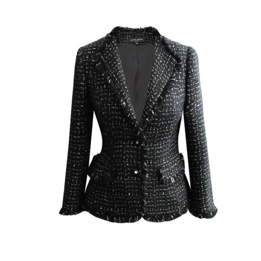 ELITE 复古小香风短外套时尚显瘦修身气质长袖西秋冬装  2005022 商品图0