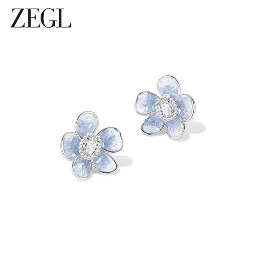ZEGL花朵耳环女2024新款爆款高级感春夏独特花花耳钉925银针耳饰 商品图0
