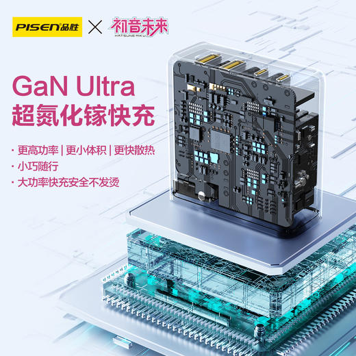 品胜  PISEN PRO120W氮化粽 初音未来 Switch可用 快充充电器套装 商品图1