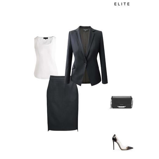 ELITE- 都市OL风-不规则气质女装-高档大气半身包臀裙    2003009 商品图4