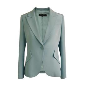 典雅清新—莫兰迪色系—优雅通勤百搭显瘦单扣西装外套  1905029