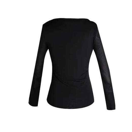 黑色圆领微透修身打底衫 1702031 商品图1