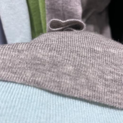 衣柜里的多色搭配-U型领显瘦百搭纯色通勤中袖羊毛套衫 2208007 商品图2