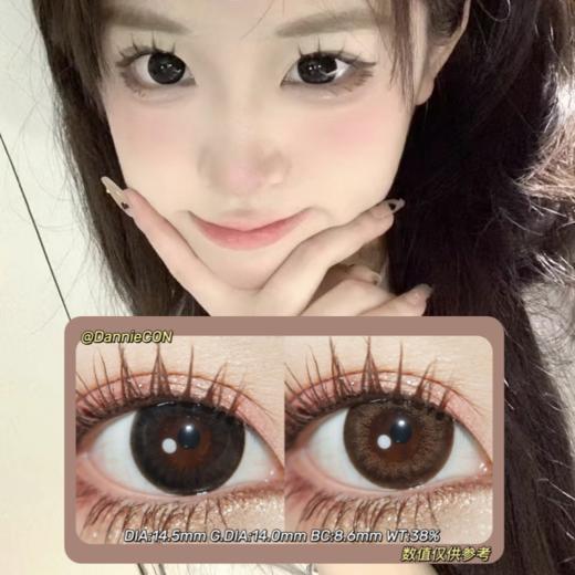 LilyAnna半年抛·闪烁黑&闪烁棕·14.5mm(着色参考14.0mm) 0-800度(无525/575) 韩产进口·(建议佩戴3-4个月左右更换) 商品图0