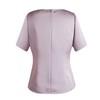 春夏时尚—修身设计感气质—抽褶圆领短袖显瘦  纯色上衣 1802042 商品缩略图3