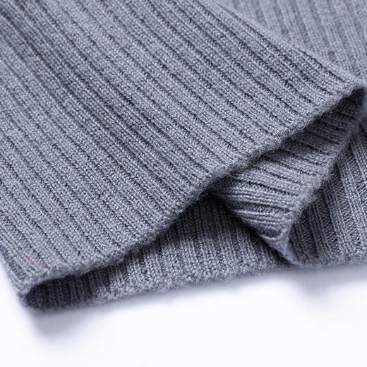 丁摩纯色套头围脖100%羊毛针织脖套护颈弹力坑条假领子AL1060 商品图2