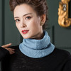 丁摩纯色套头围脖100%羊毛针织脖套护颈弹力坑条假领子AL1060 商品缩略图7