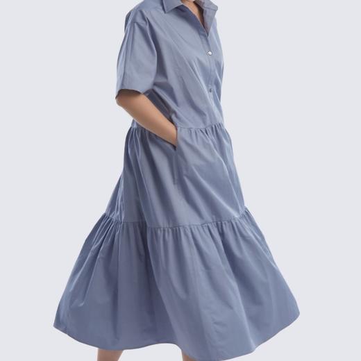 定制-衣橱挚爱-宽松舒适简约休闲通勤显瘦衬衫式连衣裙  2201026 商品图2