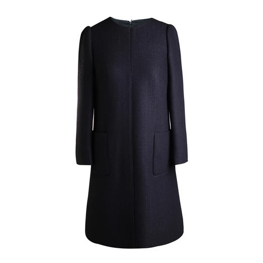 ELITE-长袖A型小香风连衣裙 - 时尚休闲圆领通勤中长裙 1701141 商品图0