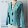 设计感通勤气质显瘦修身波浪摆一粒扣休闲风正肩长袖西装 1905024 商品缩略图0