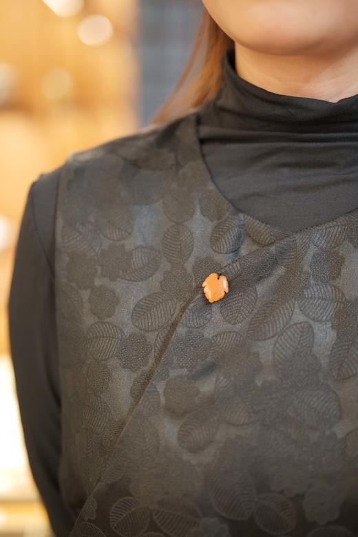 漫物记提花香云纱圆领斜襟马夹XYS-172 商品图4