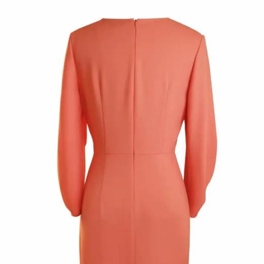 V领羊腿袖连衣裙  - 轻奢优雅简约显瘦通勤中长连衣裙 1801015 商品图3