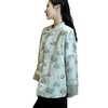 FLZD-A9629冬季新中式真丝提花棉服棉衣女新品国潮侧襟珠扣水貂毛外套女 商品缩略图4