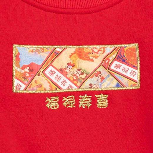 [商场同款]迪士尼童装儿童假两件套头卫衣秋冬宝宝米奇印花上衣新年装224DS0798 商品图3