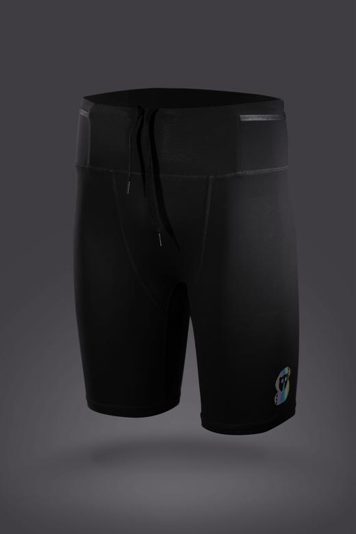 严素运动紧身短裤，弹性跑步运动紧身裤，男 / 女款，严素态度 商品图0