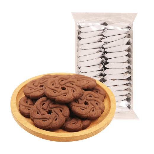 三牛串串曲奇饼干500gx4 休闲零食下午茶点心 串串曲奇可可味 商品图0