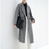 【à perles】高端100%双面山羊绒 手缝双排扣系带长款羊绒大衣【5个工作日，已知可换一次尺码，不可退货】 商品缩略图4