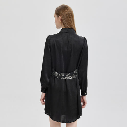 PE259斯尔丽2024春夏新款小众时髦假两件马甲配长衬衣 商品图1