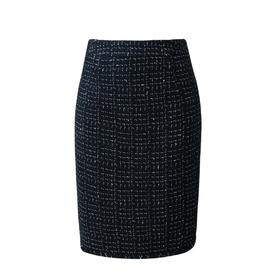 优雅气质-复古小香风套装-粗花呢显瘦  纯色舒适半身裙   2003011