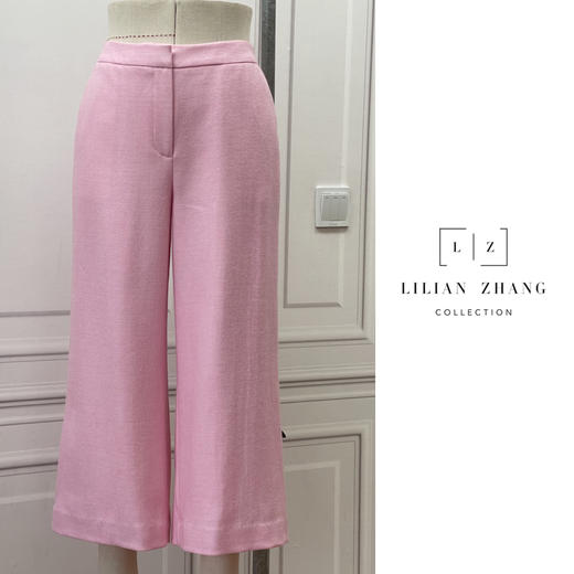 时尚通勤-定制-百搭显瘦时尚宽松休闲减龄高腰九分阔腿裤 2204008 商品图2