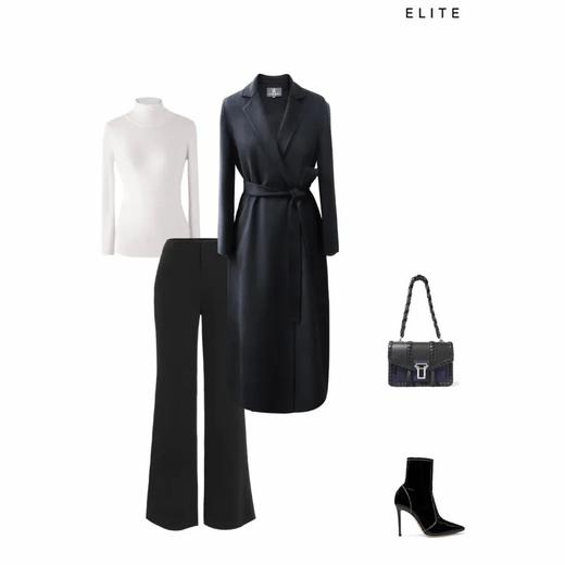 定制— 舒适风— ELITE百搭显瘦时尚优雅高腰微喇阔腿裤  1904018 商品图4